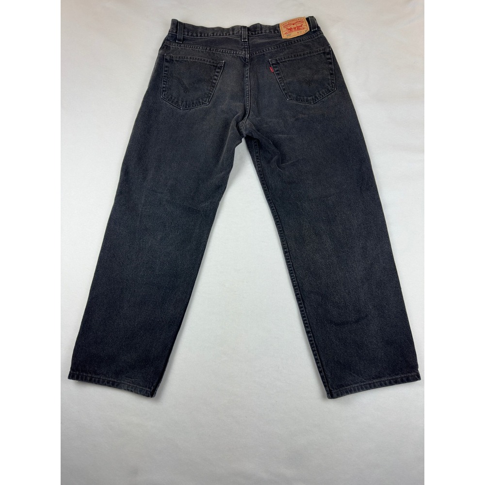 Levis 550 Relaxed Fit Jeans Mens 35x30 Faded Black Denim Straight Leg Pants - Picture 13 of 15